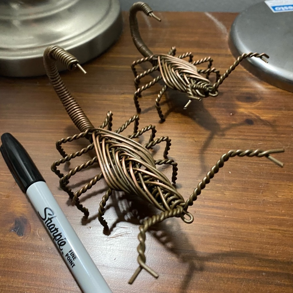 Handcrafted copper scorpion